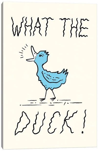 What The Duck Canvas Art Print - Oliver Lake