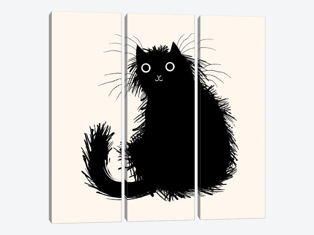 Moggy No.1 by Oliver Lake 3-piece Canvas Print
