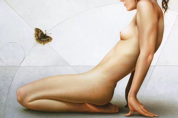 Hyperrealism Paintings: Gymnast by Omar Ortiz