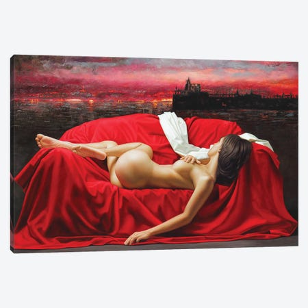 Red Sky Canvas Print #OMO21} by Omar Ortiz Canvas Art