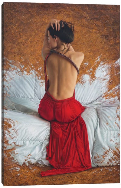 Scarlet Heart Canvas Art Print - Nude Art