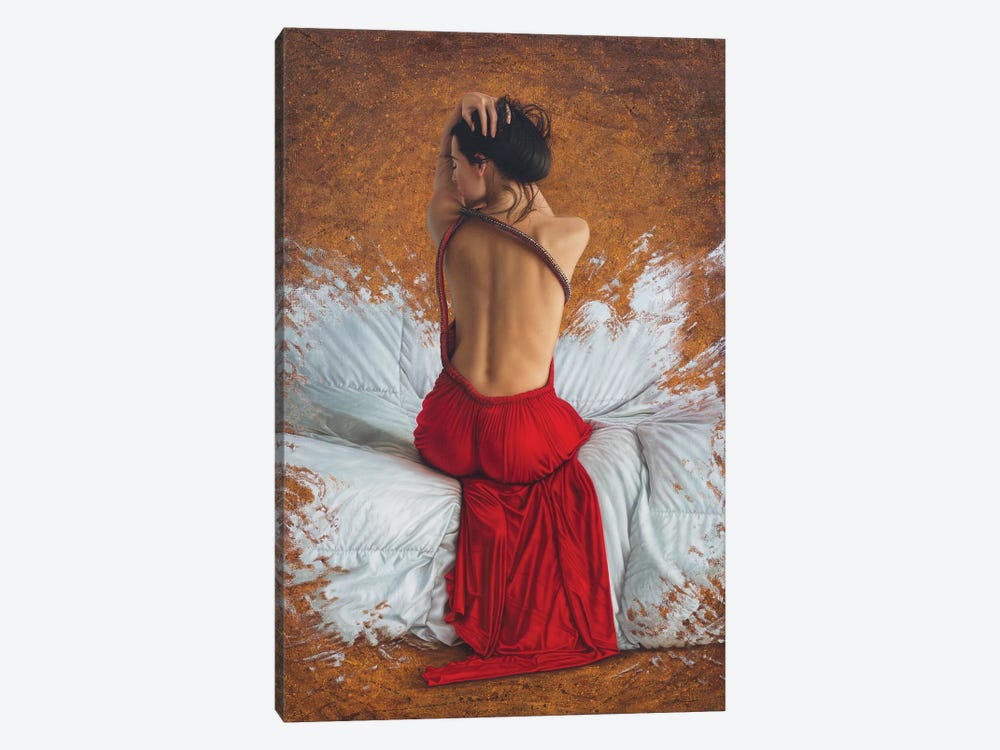 Scarlet Heart by Omar Ortiz 1-piece Canvas Print