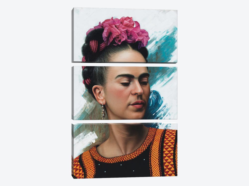 Frida Kahlo by Omar Ortiz 3-piece Canvas Art