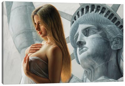 New York Canvas Art Print - Modern Muses & Statues