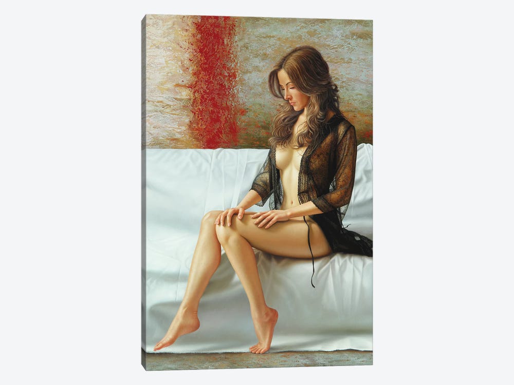 The Girl In The Black Coat by Omar Ortiz 1-piece Canvas Art