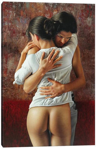 The Hug Canvas Art Print - Omar Ortiz
