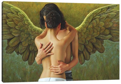 The Winged Gentelman Canvas Art Print - Angel Art