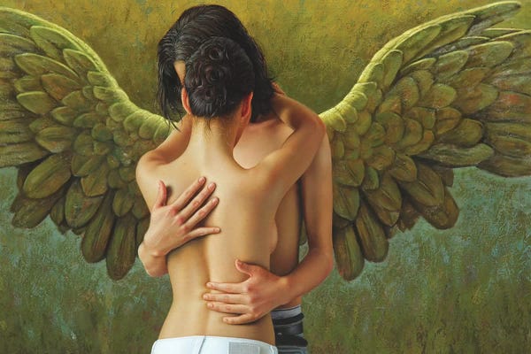 Detailed Oil Painters: The Winged Gentelman by Omar Ortiz