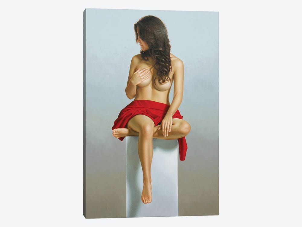 Female Deity In Red by Omar Ortiz 1-piece Canvas Print
