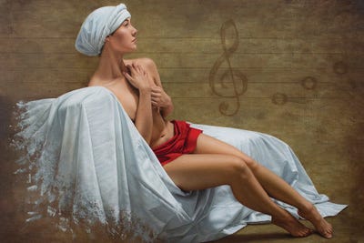 La Clave De Sol by Omar Ortiz framed wall art