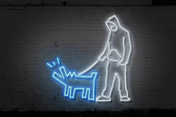 Pop Art: Haring Dog by Octavian Mielu