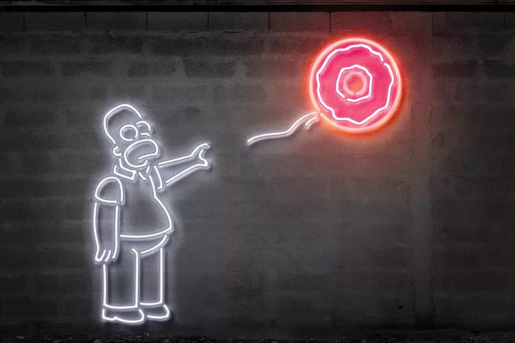 Homer With A Balloon by Octavian Mielu wall art