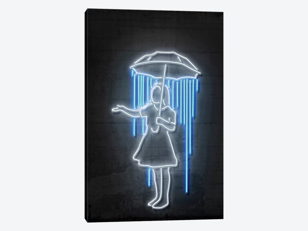 Nola Girl With Umbrella 1-piece Canvas Artwork