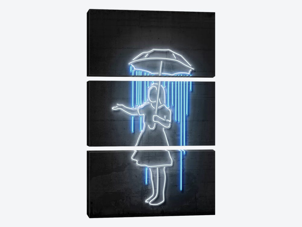 Nola Girl With Umbrella 3-piece Canvas Art