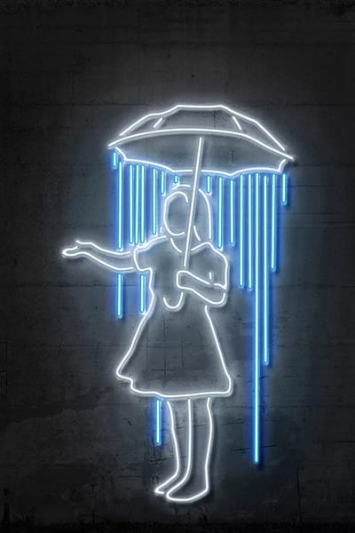Neon: Nola Girl With Umbrella by Octavian Mielu