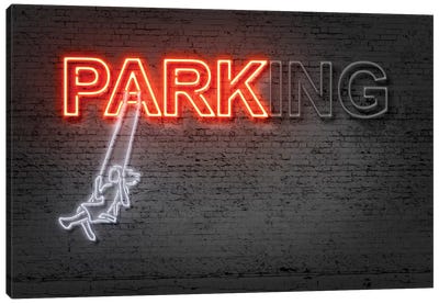 Park Canvas Art Print - Neon Art