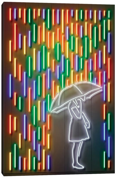 Rain Canvas Art Print - Umbrella Art