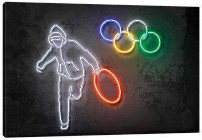 Stolen Olympics Ring Canvas Art Print