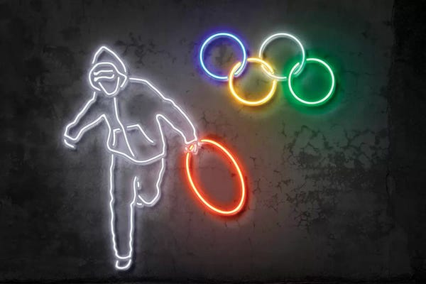 Similar To Banksy: Stolen Olympics Ring by Octavian Mielu