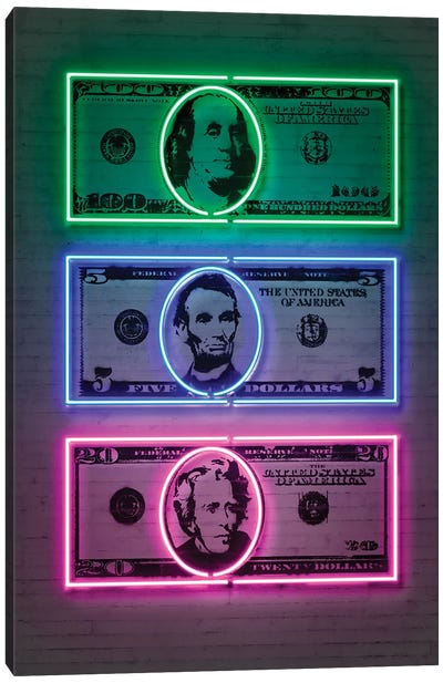 Dollars Canvas Art Print - Funky Fun