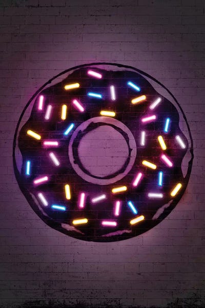 Large Minimalist Art - Canvas Prints: Donut by Octavian Mielu