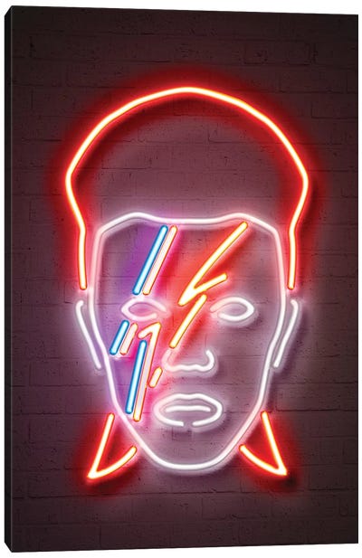 Bowie Canvas Art Print - Neon Art