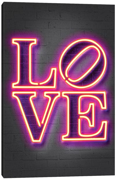 Love Canvas Art Print - Neon Art