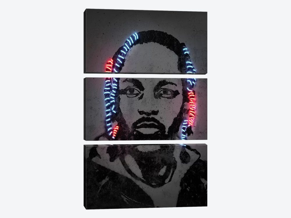 Kendrick Lamar by Octavian Mielu 3-piece Canvas Wall Art