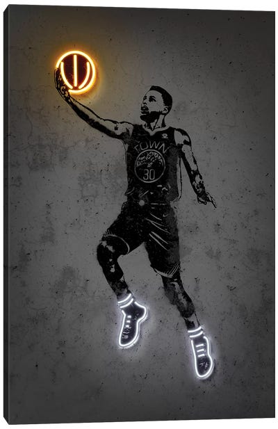 Curry Canvas Art Print - Basketball Art