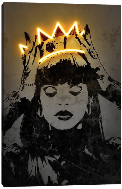 Rihanna Canvas Art Print - Neon Art