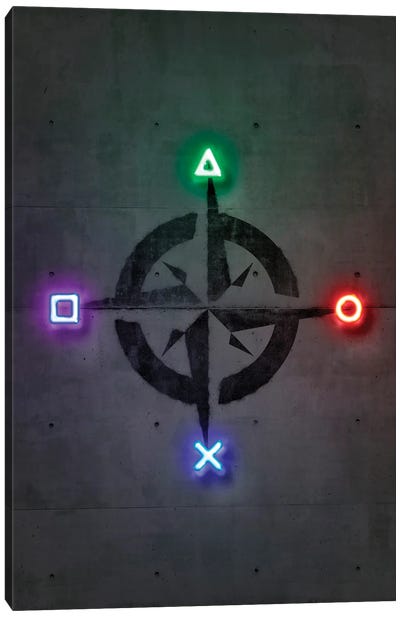 Game Directions Canvas Art Print - Video Game Art