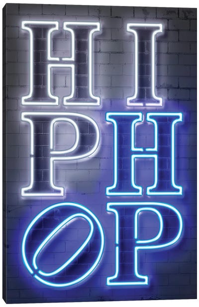 Hip Hop Canvas Art Print - Neon Art