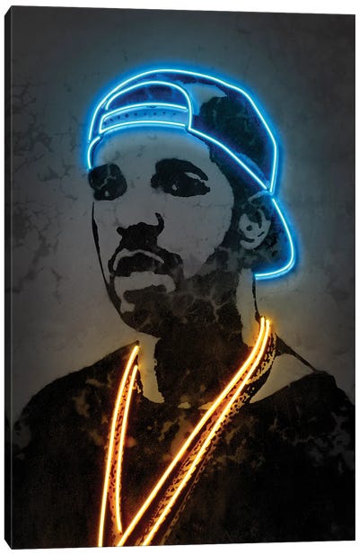 Drake Canvas Art Print - Neon Art