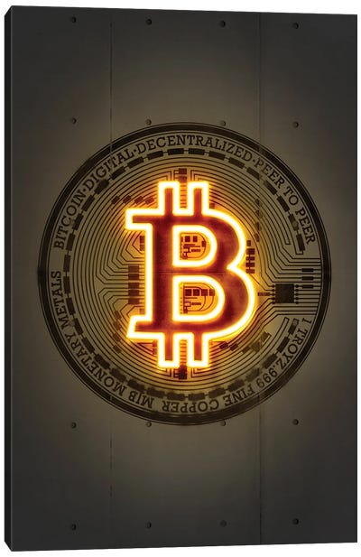 Bitcoin Canvas Art Print - Money Art