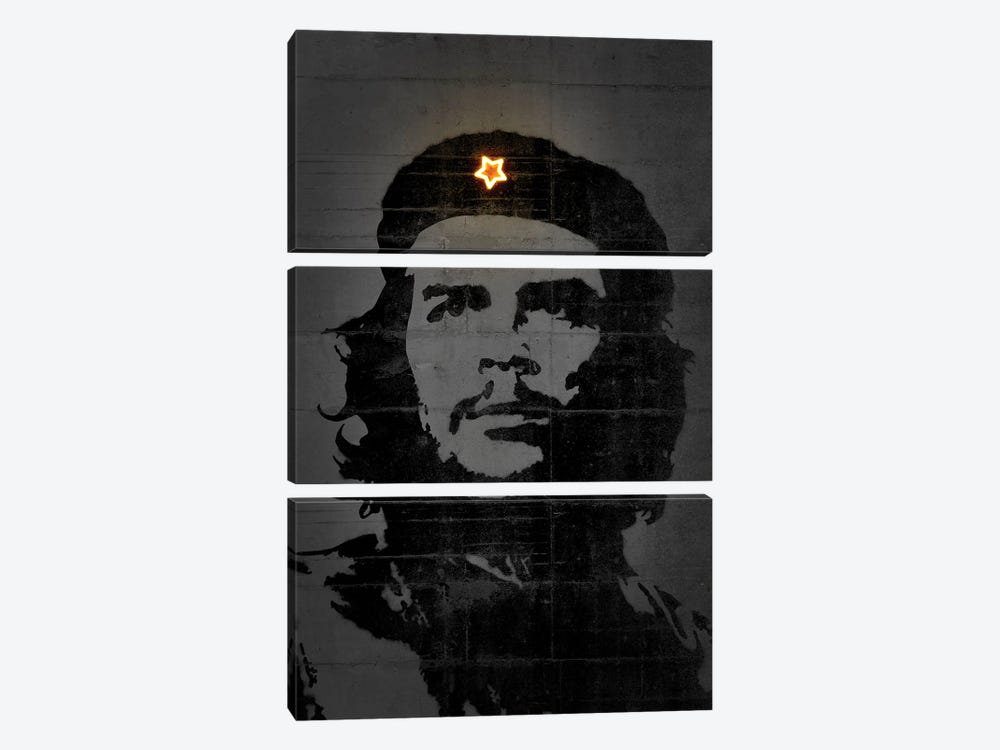 Che Guevara Neon by Octavian Mielu 3-piece Canvas Art Print