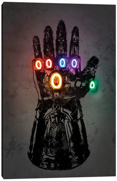 Thanos Glove Canvas Art Print - Comic Book Character Art