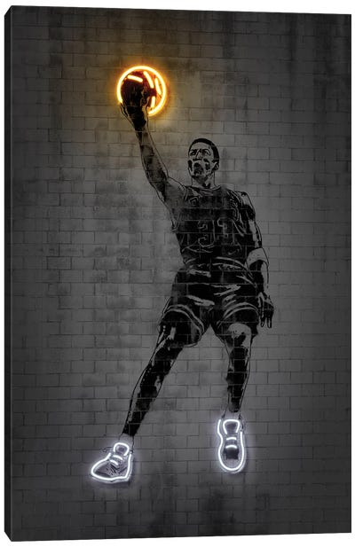 Scottie Pippen Canvas Art Print - Basketball Art