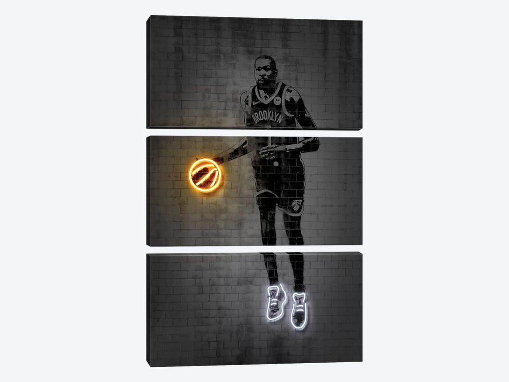 Kevin Durant by Octavian Mielu 3-piece Canvas Print