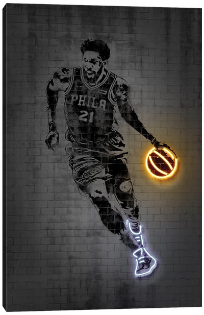 Joel Embiid Canvas Art Print - Basketball Art