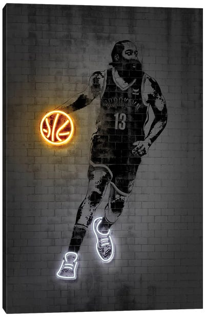 James Harden Canvas Art Print - Basketball Art