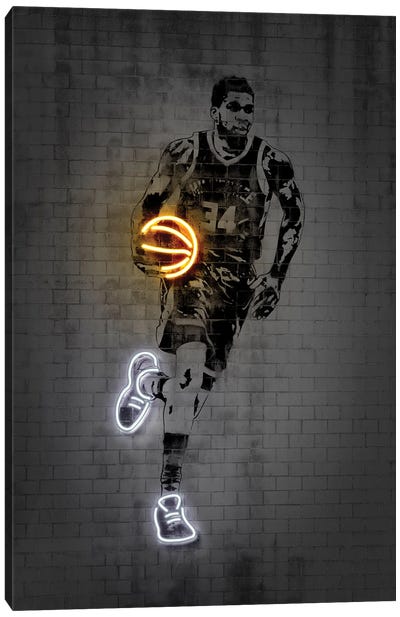 Giannis Antetokounmpo Canvas Art Print - Basketball Art