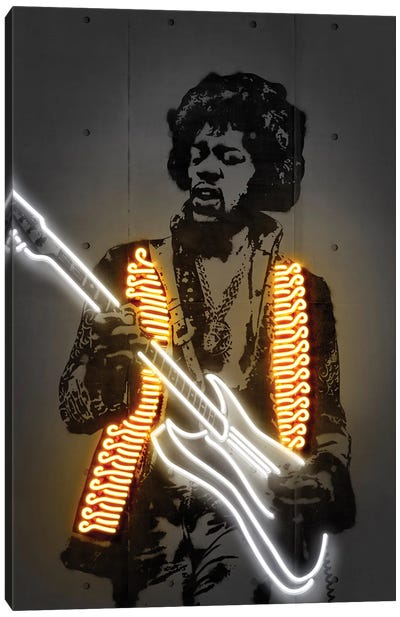 Hendrix Canvas Art Print - Celebrity Art
