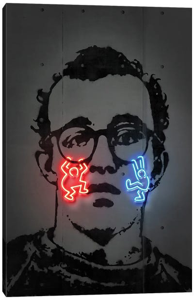 Keith Haring - Neon Canvas Art Print - Painters & Artists