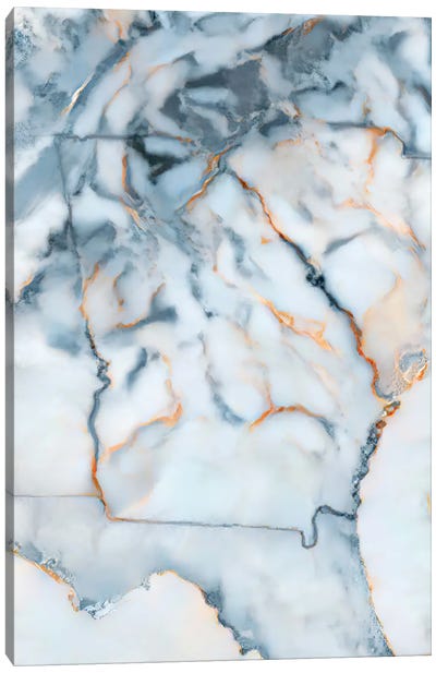 Georgia Marble Map Canvas Art Print