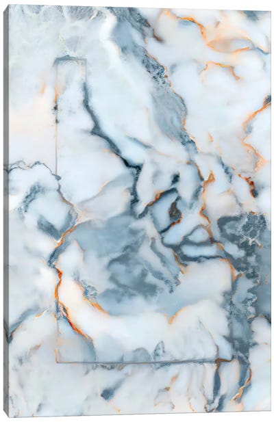 Idaho Marble Map Canvas Art Print - Abstract Maps Art