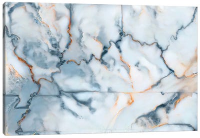 Kentucky Marble Map Canvas Art Print - Kentucky Art