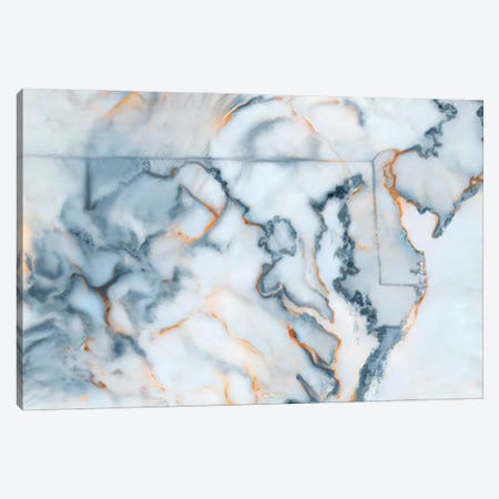 Maryland Marble Map Canvas Print #OMU454} by Octavian Mielu Canvas Wall Art