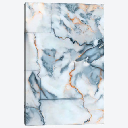 Minnesota Marble Map Canvas Print #OMU457} by Octavian Mielu Canvas Artwork