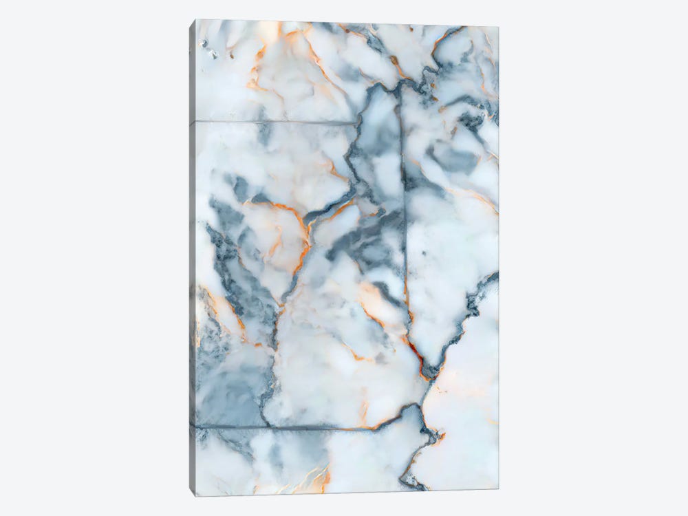 New Hampshire Marble Map by Octavian Mielu 1-piece Canvas Artwork