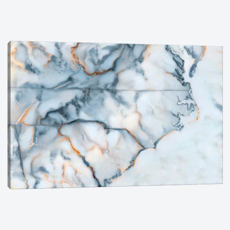 North Carolina Marble Map Canvas Print #OMU467} by Octavian Mielu Canvas Art Print